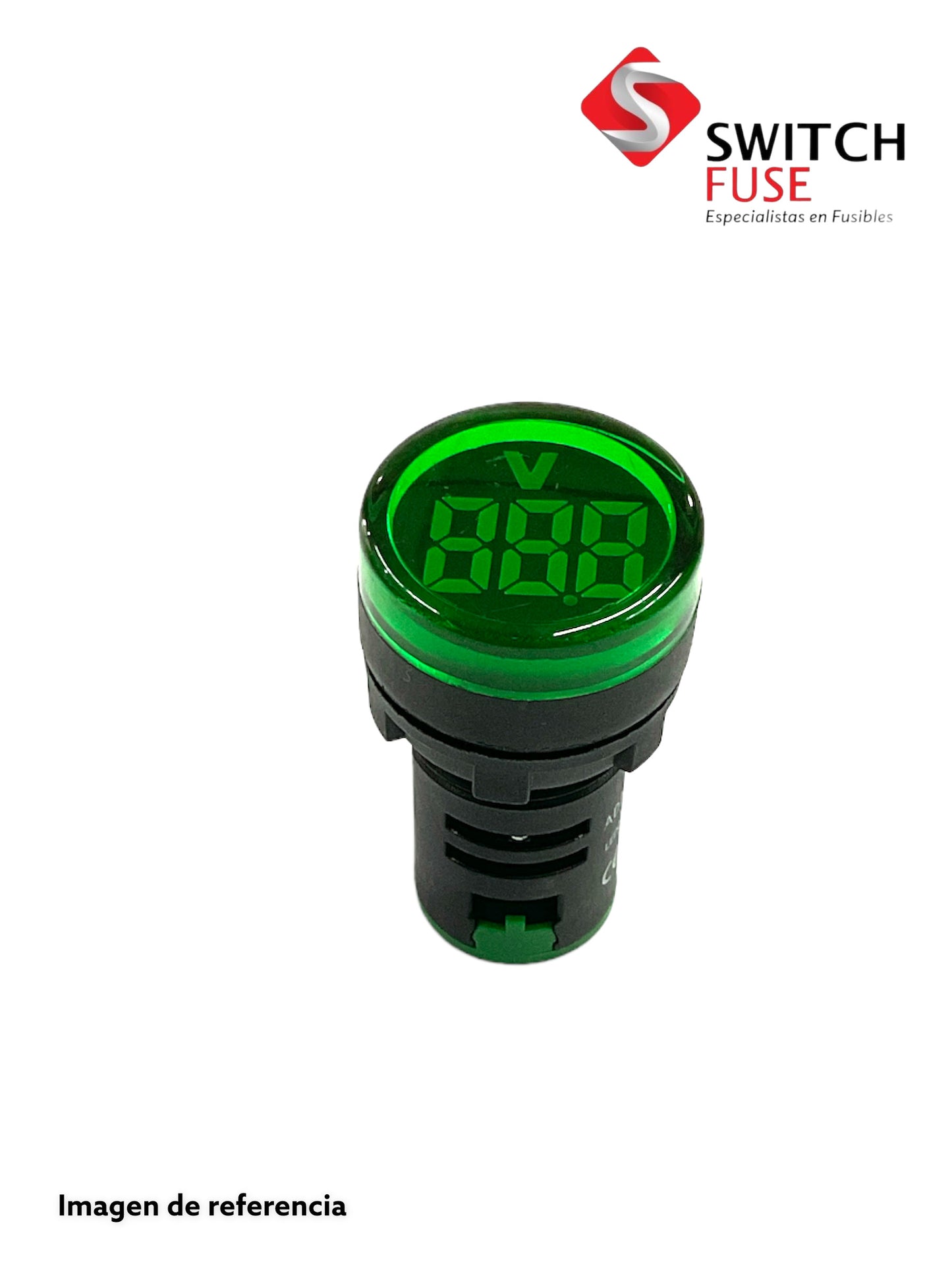PILOTO VERDE VOLMETRO VDC 22MM