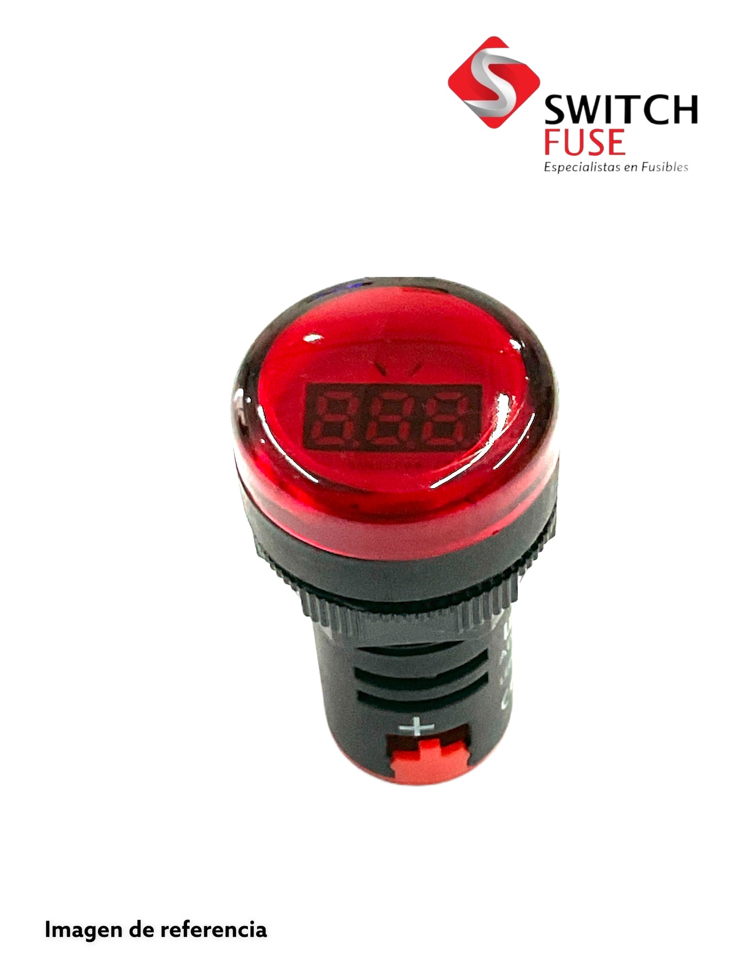 PILOTO ROJO VOLTMETRO VDC 22MM
