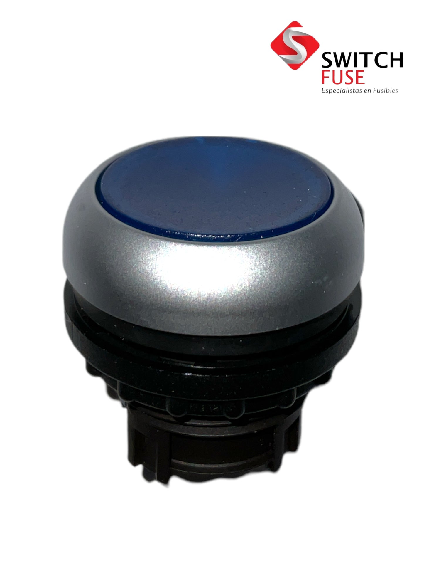 BOTON AZUL C/RETORNO M22-DL-B